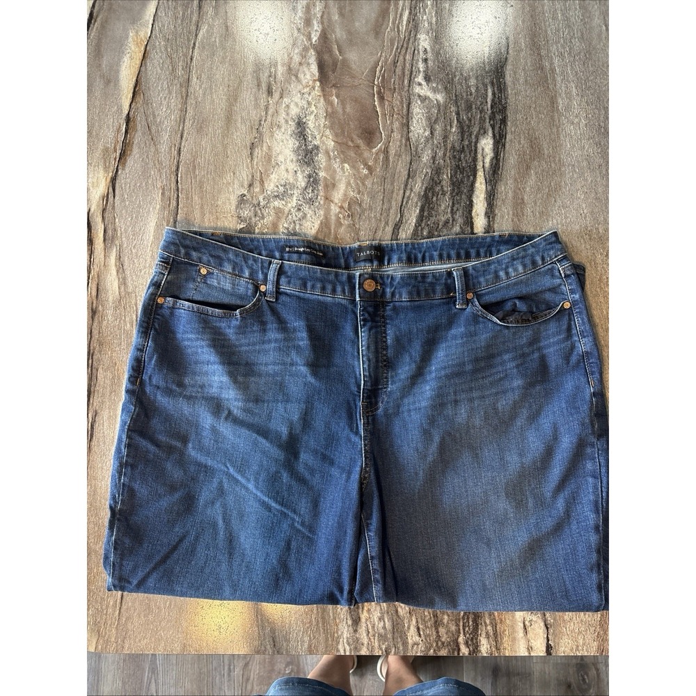 Talbots Jeans Womens 22 Plus Blue Flawless Crop Ankle Stretch Dark Wash Denim